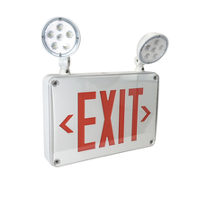  NEX-720-LED/R - LED Self-Diagnostic Wet Location Exit & Emergency Sign w/ Battery Backup & Remote Capability, White