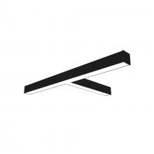  NLINSW-T334B - "T" Shaped L-Line LED Direct Linear w/ Selectable Wattage & CCT, Black Finish