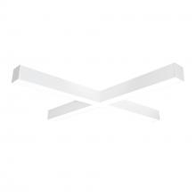  NLINSW-X334W - "X" Shaped L-Line LED Direct Linear w/ Selectable Wattage & CCT, White Finish
