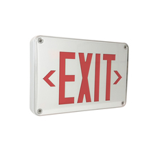 NX-617-LED/R - LED Self-Diagnostic Wet Location Exit Sign w/ Battery Backup, White Housing w/ 6" Red Letters