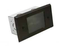 Westgate MFG C2 LS-155-BZ - STEP LIGHT, 12V/20W, STEEL BOX WITH BRASS COVER, BAYONET 1X21W, ANTIQUE BRONZE, W/ 3FT. CABLE