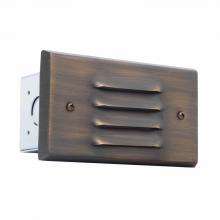 Westgate MFG C2 LS-161-BZ - STEP LIGHT, 12V/20W, STEEL BOX WITH BRASS COVER, BAYONET 1X21W, ANTIQUE BRONZE, W/ 3FT. CABLE