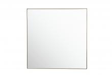  407A06GO - Kye 40x40 Rounded Square Wall Mirror - Gold