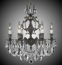 American Brass & Crystal CH9522-ALN-01G-PI - 6 Light Rosetta Chandelier