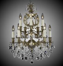 American Brass & Crystal CH9532-ALN-01G-PI - 5+5 Light Rosetta Chandelier