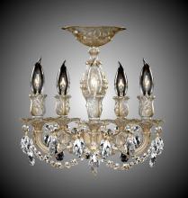 American Brass & Crystal FM9501-ALN-01G - 5 Light Rosetta Flush Mount