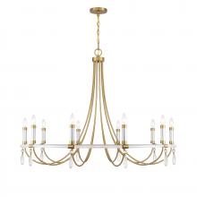  1-7712-10-195 - Mayfair 10-Light Chandelier in Warm Brass and Chrome
