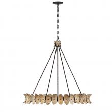  1-8124-8-26 - Monarch 8-Light Chandelier in Champagne Mist with Coconut Shell by Breegan Jane