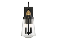  5-2068-51 - Macauley 3-Light Outdoor Wall Lantern in Vintage Black with Warm Brass