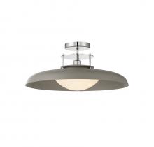  6-1685-1-175 - Gavin 1-Light Ceiling Light in Gray with Polished Nickel Accents