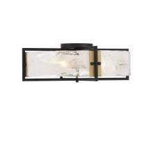  6-1695-4-143 - Hayward 4-Light Ceiling Light in Matte Black with Warm Brass Accents