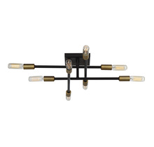  6-7003-8-77 - Lyrique 8-Light Ceiling Light in Bronze with Brass Accents