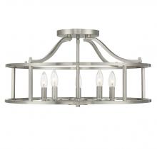  6-1679-5-SN - Stockton 5-Light Ceiling Light in Satin Nickel