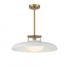  7-1690-1-142 - Gavin 1-Light Pendant in White with Warm Brass Accents