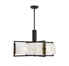 7-1696-5-143 - Hayward 5-Light Pendant in Matte Black with Warm Brass Accents