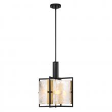  7-1699-3-143 - Hayward 3-Light Pendant in Matte Black with Warm Brass Accents