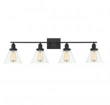  8-9130-4-BK - Drake 4-Light Bathroom Vanity Light in Black