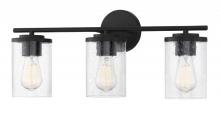  8-8020-3-BK - Marshall 3-Light Bathroom Vanity Light in 
Matte Black