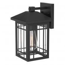  E10019-001 - Timberlake 12 In 1-Light Matte Black Painted Outdoor Wall Sconce Lamp