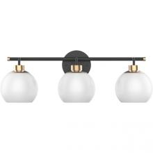  E20066-001 - Jinky 3-Light Vanity Light With off White Shades W24" X D7" X H8.5"