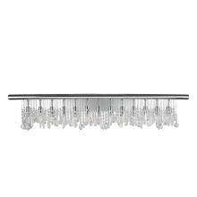  W23110C48 - Nadia 13-Light Chrome Finish and Clear Crystal Vanity Wall Linear Sconce Light 48 in. W x 10 in. H