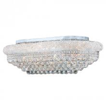  W33007C36 - Empire 18-Light Chrome Finish and Clear Crystal Flush Mount Ceiling Light 36 in. L x 20 in. W x 12 i