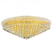  W33011G36 - Empire 20 Light Gold Finish and Clear Crystal Flush Mount Ceiling Light 36 in. Dia x 14 in. H Extra 