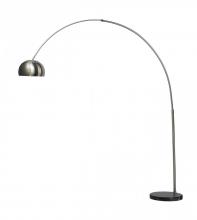 Worldwide Lighting Corp W66030C102 - Studio 102 in. Dia x 96 in. H Chrome Finish with Black Marble Base Modern Contemporary Arc Floor Lam