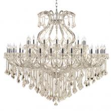  W83001C72-GT - Maria Theresa 49-Light Chrome Finish and Golden Teak Crystal Chandelier 72 in. Dia x 60 in. H Two 2 