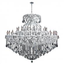  W83001C72 - Maria Theresa 49-Light Chrome Finish and Clear Crystal Chandelier 72 in. Dia x 60 in. H Two 2 Tier E