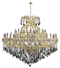  W83001G72 - Maria Theresa 49-Light Gold Finish and Clear Crystal Chandelier 72 in. Dia x 60 in. H Two 2 Tier Ext