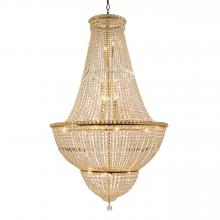  W83032G36 - Empire Collection 24 Light Gold Finish Crystal Chandelier 36" d x 59" H Round Large