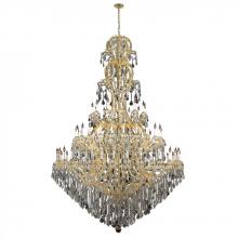  W83067G78 - Maria Theresa 72-Light Gold Finish and Clear Crystal Chandelier 78 in. Dia x 126 in. H Three 3 Tier 