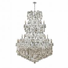  W83068C54-GT - Maria Theresa 61-Light Chrome Finish and Golden Teak Crystal Chandelier 54 in. Dia x 62 in. H Four 4