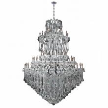  W83069C72-GT - Maria Theresa 84-Light Chrome Finish and Golden Teak Crystal Chandelier 72 in. Dia x 96 in. H Five 5