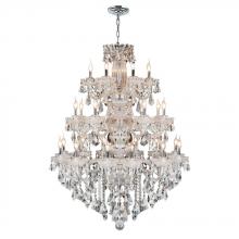  W83094C42 - Olde World Collection 23 Light Chrome Finish Crystal Chandelier 42" D x 56" H Three 3 Tier L