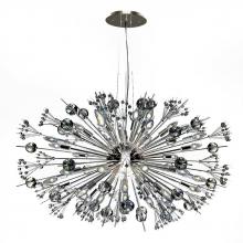  W83111C36 - Starburst 24-Light Chrome Finish and Clear Crystal Sputnik Chandelier 36 in. Dia x 26 in. H Large