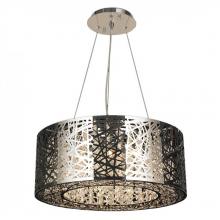  W83143C24 - Aramis 12-Light Chrome Finish and Clear Crystal drum Chandelier 24 in. Dia x 9 in. H Large