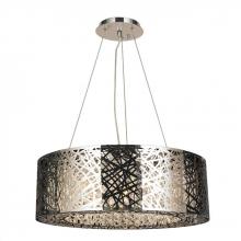  W83144C24 - Aramis 10-Light Chrome Finish and Clear Crystal Chandelier 24 in. L x 13 in. W x 9 in. H Large