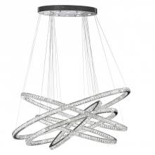  W83193KC72-3500K - Galaxy 102 Integrated LEd Light Chrome Finish and Clear Crystal Constellation Ring dimmable Chandeli
