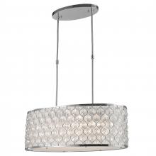  W83415C32-CL - Paris 12-Light Chrome Finish with Clear Crystal Pendant Light 32 in. L x 16 in. W x 11 in. H Large