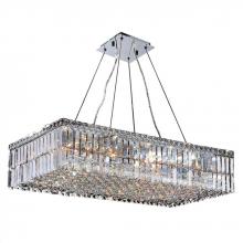  W83526C32 - Cascade 16-Light Chrome Finish and Clear Crystal Rectangle Chandelier 32 in. L x  16 in. W x 7.5 in.