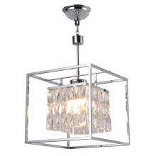  W83660C13 - Franklin 4-Light Chrome Finish Finish Cube Mini Crystal Pendant 13 in. L x  13 in. W x 12 in. H Smal