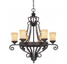  1P-50002-6-25 - Glen Abbey  6 Light Chandelier