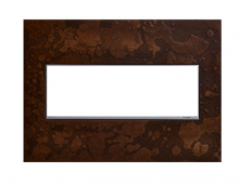  AWM3GHFBR1 - adorne? Three-Gang Screwless Wall Plate in Hubbardton Forge? Bronze