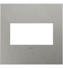 AWC2GBS4 - adorne? Brushed Stainless Steel Two-Gang Screwless Wall Plate