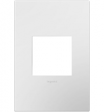  AWP1G2WHW10 - adorne? Gloss White-on-White One-Gang Screwless Wall Plate with Microban?