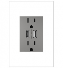  ARTRUSB153M4 - adorne? Dual-USB Outlet , Magnesium