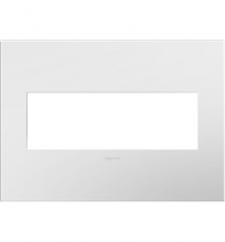  AWP3GWHW4 - adorne? Gloss White-on-White Three-Gang Screwless Wall Plate with Microban?