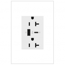  ARTRUSB206ACW4 - adorne? 20A Tamper-Resistant Ultra-Fast USB Type-A/C Outlet, White